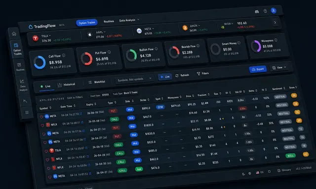 Option Trades Mockup